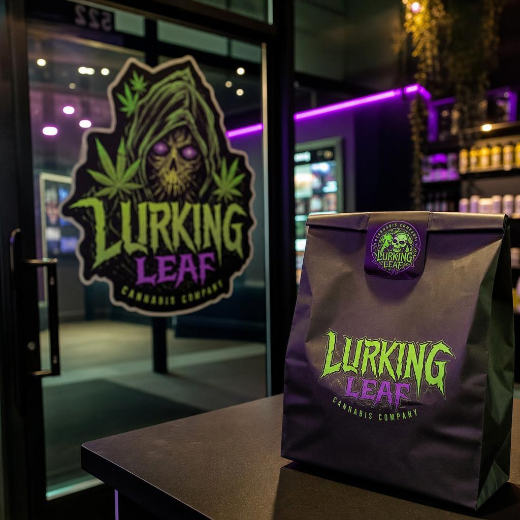 Custom cannabis label and sticker printing example