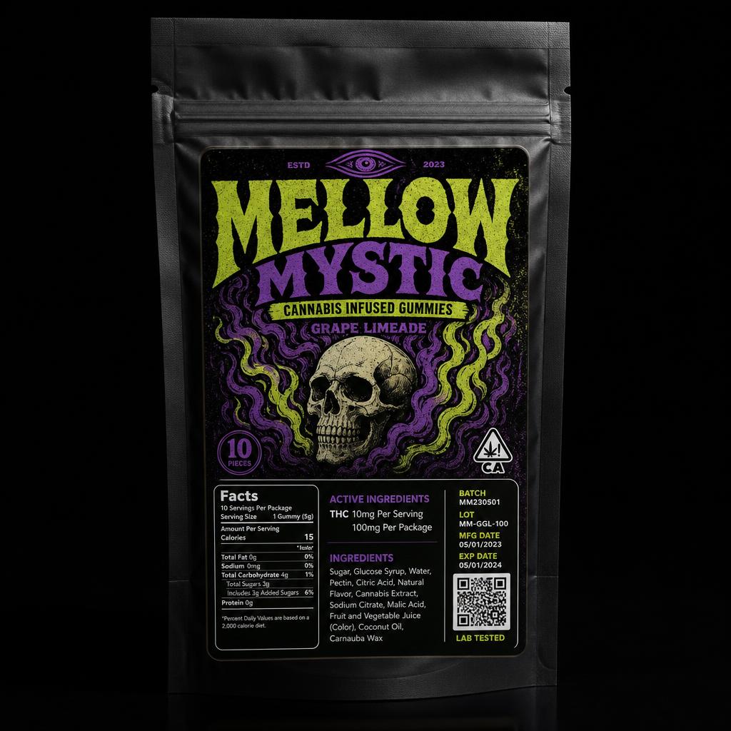 Custom cannabis label and sticker printing example