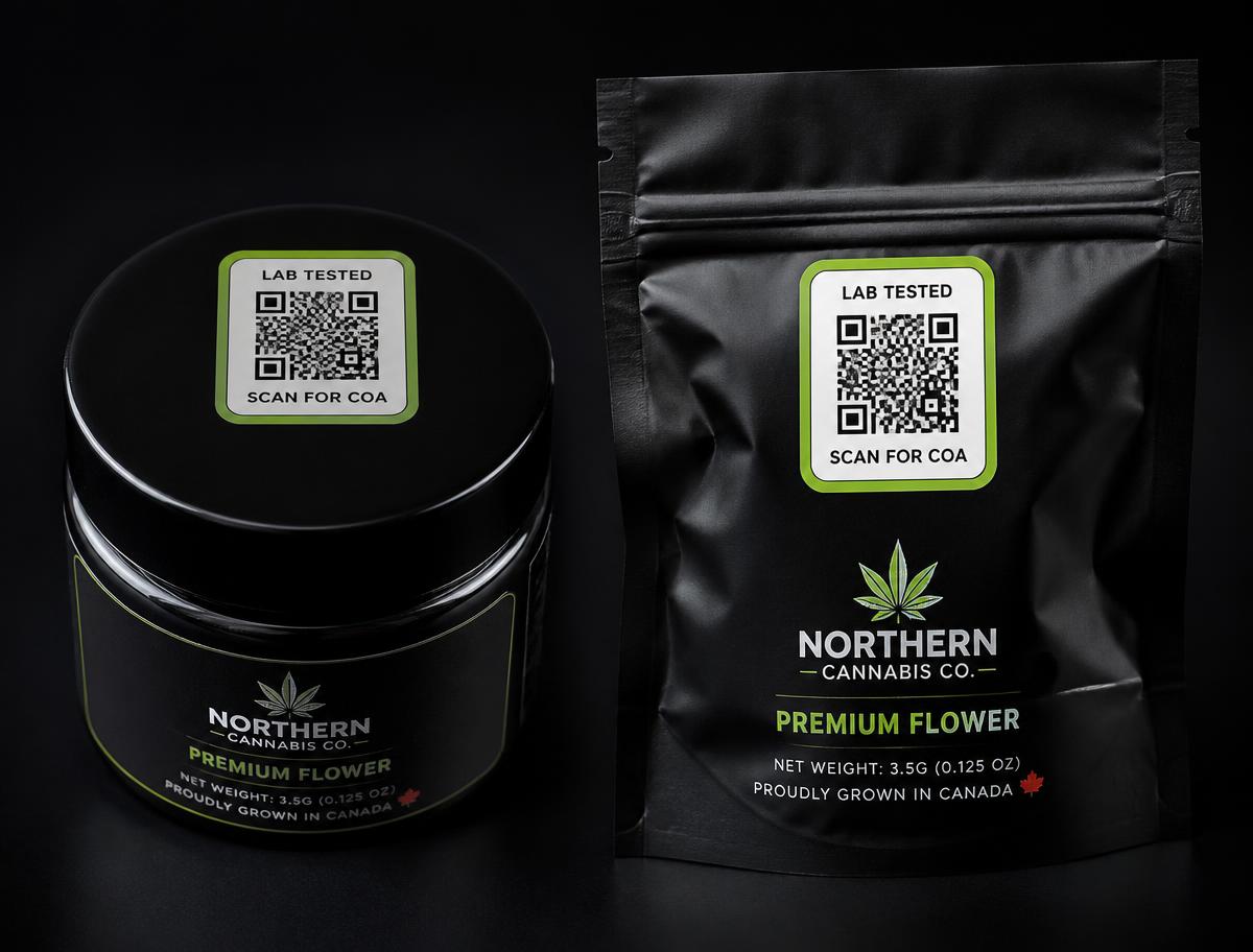 Cannabis QR Code Stickers example