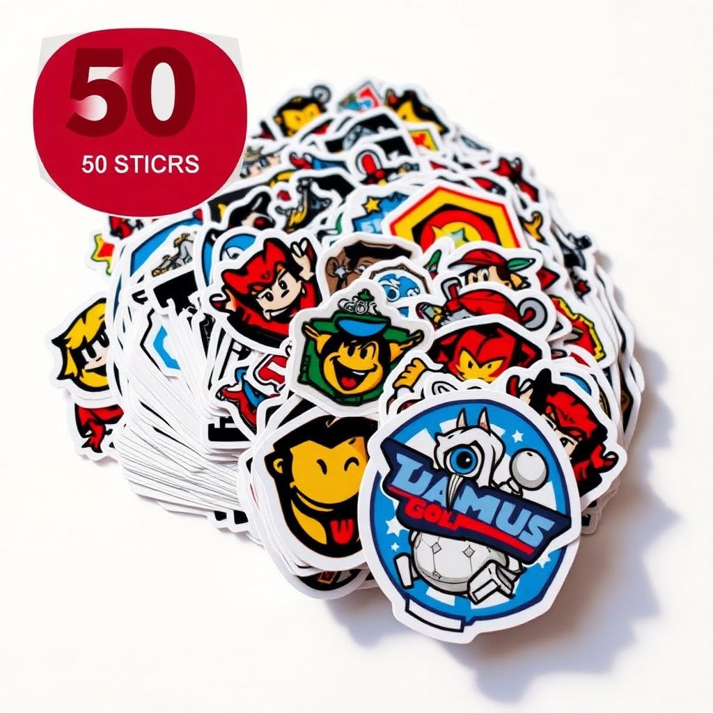 50 3" Die-Cut Sticker Starter Pack, Stickerine deal