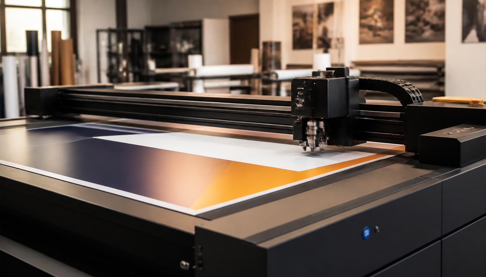 Summa F1612 flatbed digital cutter in a production environment