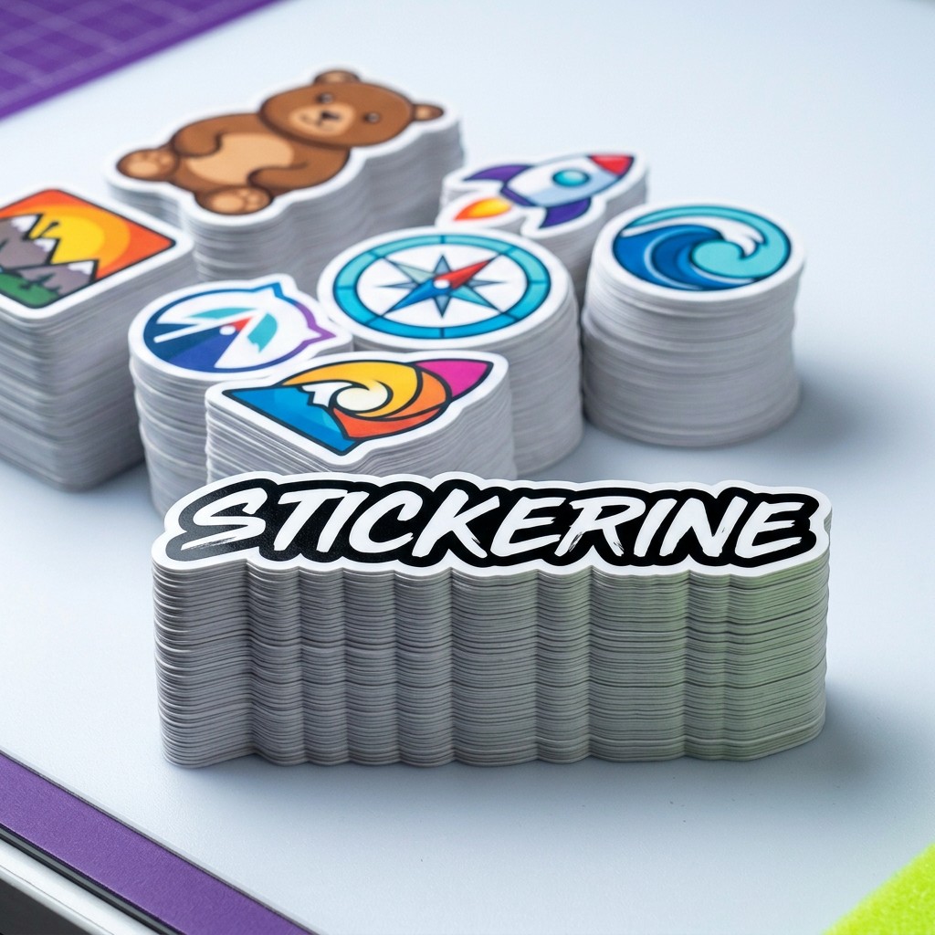 Custom die-cut stickers printed by Stickerine