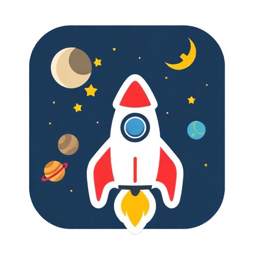 Space rockets icon